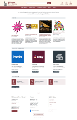 web development for a public library