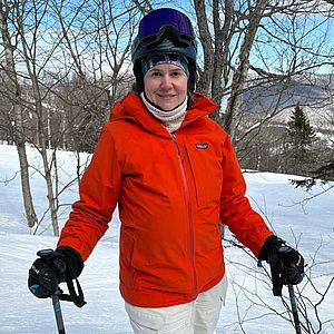 Sarah skiing in Vermont